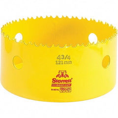 Starrett - 4-3/4" Diam, 2" Cutting Depth, Hole Saw - High Speed Steel Saw, Toothed Edge - Exact Tooling