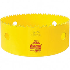 Starrett - 5-1/4" Diam, 2" Cutting Depth, Hole Saw - High Speed Steel Saw, Toothed Edge - Exact Tooling