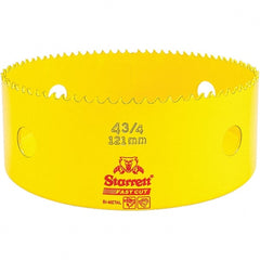 Starrett - 4-3/4" Diam, 1-5/8" Cutting Depth, Hole Saw - High Speed Steel Saw, Toothed Edge - Exact Tooling