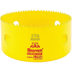 Starrett - 3-7/8" Diam, 1-5/8" Cutting Depth, Hole Saw - High Speed Steel Saw, Toothed Edge - Exact Tooling