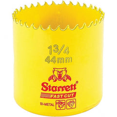 Starrett - 1-3/4" Diam, 1-5/8" Cutting Depth, Hole Saw - High Speed Steel Saw, Toothed Edge - Exact Tooling