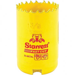 Starrett - 1-3/8" Diam, 1-5/8" Cutting Depth, Hole Saw - High Speed Steel Saw, Toothed Edge - Exact Tooling