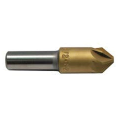 1/2 HSS 6FL Csink,90 Deg,TiN Coated Alternate Manufacture # 79157 - Exact Tooling