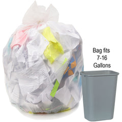 ‎7-10 gal, .30 mil, Clear, 22″ × 25″ - Case of 1000, Revolution Bag Eco Max Low Density Can liners - Exact Tooling