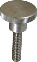 KIPP - 24mm Head, Knurled Knob - Threaded Stem, Stainless Steel - Exact Tooling
