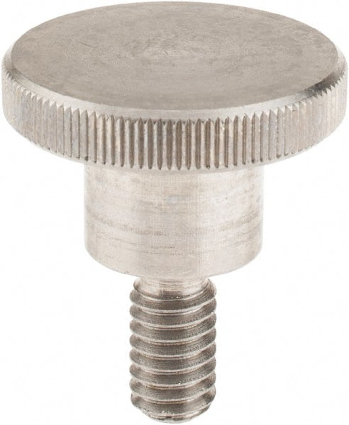 KIPP - 30mm Head, Knurled Knob - Threaded Stem, Stainless Steel - Exact Tooling