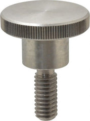 KIPP - 30mm Head, Knurled Knob - Threaded Stem, Stainless Steel - Exact Tooling
