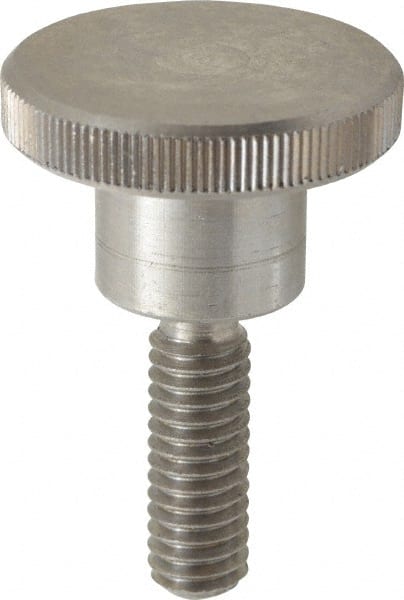 KIPP - 30mm Head, Knurled Knob - Threaded Stem, Stainless Steel - Exact Tooling