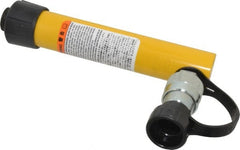 Enerpac - 5 Ton, 5" Stroke, 4.97 Cu In Oil Capacity, Portable Hydraulic Single Acting Cylinder - 0.99 Sq In Effective Area, 8.5" Lowered Ht., 13.5" Max Ht., 1.13" Cyl Bore Diam, 1" Plunger Rod Diam, 10,000 Max psi - Exact Tooling