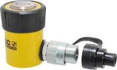 Enerpac - 10 Ton, 1" Stroke, 2.24 Cu In Oil Capacity, Portable Hydraulic Single Acting Cylinder - 2.24 Sq In Effective Area, 3.53" Lowered Ht., 4.53" Max Ht., 1.69" Cyl Bore Diam, 1.5" Plunger Rod Diam, 10,000 Max psi - Exact Tooling