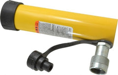 Enerpac - 10 Ton, 6.13" Stroke, 13.7 Cu In Oil Capacity, Portable Hydraulic Single Acting Cylinder - 2.24 Sq In Effective Area, 9.75" Lowered Ht., 15.88" Max Ht., 1.69" Cyl Bore Diam, 1.5" Plunger Rod Diam, 10,000 Max psi - Exact Tooling