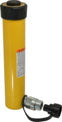 Enerpac - 10 Ton, 8" Stroke, 17.89 Cu In Oil Capacity, Portable Hydraulic Single Acting Cylinder - 2.24 Sq In Effective Area, 11.75" Lowered Ht., 19.75" Max Ht., 1.69" Cyl Bore Diam, 1.5" Plunger Rod Diam, 10,000 Max psi - Exact Tooling