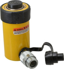 Enerpac - 15 Ton, 2" Stroke, 6.28 Cu In Oil Capacity, Portable Hydraulic Single Acting Cylinder - 3.14 Sq In Effective Area, 5.88" Lowered Ht., 7.88" Max Ht., 2" Cyl Bore Diam, 1.625" Plunger Rod Diam, 10,000 Max psi - Exact Tooling