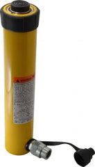Enerpac - 15 Ton, 10" Stroke, 31.42 Cu In Oil Capacity, Portable Hydraulic Single Acting Cylinder - 3.14 Sq In Effective Area, 14.69" Lowered Ht., 24.69" Max Ht., 2" Cyl Bore Diam, 1.625" Plunger Rod Diam, 10,000 Max psi - Exact Tooling