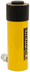 Enerpac - 25 Ton, 6.25" Stroke, 32.23 Cu In Oil Capacity, Portable Hydraulic Single Acting Cylinder - 5.16 Sq In Effective Area, 10.75" Lowered Ht., 17" Max Ht., 2.56" Cyl Bore Diam, 2.25" Plunger Rod Diam, 10,000 Max psi - Exact Tooling