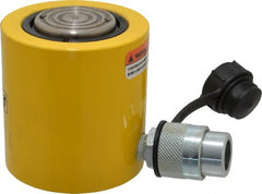 Enerpac - 20 Ton, 1.75" Stroke, 7.75 Cu In Oil Capacity, Portable Hydraulic Low Profile Cylinder - 4.43 Sq In Effective Area, 3.88" Lowered Ht., 5.63" Max Ht., 2.38" Cyl Bore Diam, 2" Plunger Rod Diam, 10,000 Max psi - Exact Tooling