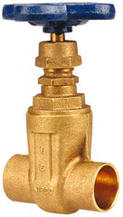 NIBCO - 3/8" Pipe, Class 125, Soldered Bronze Solid Wedge Stem Gate Valve - 200 WOG, 125 WSP, Screw-In Bonnet - Exact Tooling
