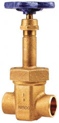 NIBCO - 2-1/2" Pipe, Class 150, Soldered Bronze Solid Wedge Rising Stem Gate Valve - 300 WOG, 150 WSP, Bolted Bonnet - Exact Tooling