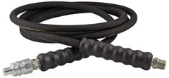 Enerpac - 1/4" Inside Diam x 3/8 NPT 2' Hydraulic Pump Hose - 10,000 psi, AH-604 Opposite End, Rubber - Exact Tooling