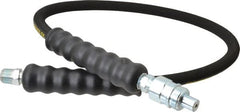 Enerpac - 1/4" Inside Diam x 3/8 NPT 3' Hydraulic Pump Hose - 10,000 psi, AH-604 Opposite End, Rubber - Exact Tooling