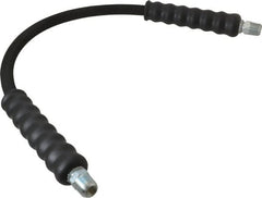 Enerpac - 1/4" Inside Diam x 3/8 NPT 2' Hydraulic Pump Hose - 10,000 psi, 3/8 NPTF Male Opposite End, Rubber - Exact Tooling