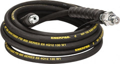 Enerpac - 1/4" Inside Diam x 3/8 NPT 20' Hydraulic Pump Hose - 10,000 psi, CH-604 Opposite End, Rubber - Exact Tooling