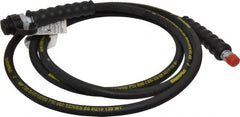 Enerpac - 1/4" Inside Diam x 3/8 NPT 10' Hydraulic Pump Hose - 10,000 psi, CH-604 Opposite End, Rubber - Exact Tooling