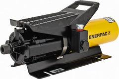 Enerpac - 10,000 psi Air-Hydraulic Pump & Jack - 36 Cu In Oil Capacity, Use with Single Acting Cylinders, Advance, Hold & Retract - Exact Tooling