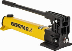 Enerpac - 1" Piston Stroke, 0.94" Diam, 0.687, 0.151" Cu In per Stroke, 55 Cu In Reservoir Capacity, Manual Hydraulic Pump - 10,000 psi, 93 Lbs. Max Handle Effort - Exact Tooling