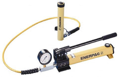 Enerpac - 30 Ton Capacity, Cylinder No. RCH-302, Manual Hydraulic Pump & Cylinder Set - Pump No. P-392 - Exact Tooling