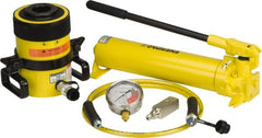 Enerpac - 60 Ton Capacity, Cylinder No. RCH-603, Manual Hydraulic Pump & Cylinder Set - Pump No. P-80 - Exact Tooling