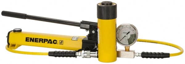 Enerpac - 25 Ton Capacity, Cylinder No. RC-256, Manual Hydraulic Pump & Cylinder Set - Pump No. P-392 - Exact Tooling