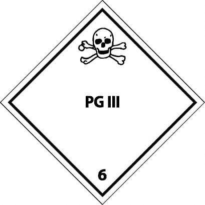 NMC - PG III Shipping Label - 4" High x 4" Wide - Exact Tooling