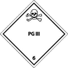 NMC - PG III Shipping Label - 4" High x 4" Wide - Exact Tooling