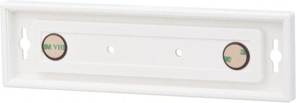 NMC - 8 Inch Wide x 2 Inch High Sign Compatibility, Plastic Square Sign Frame - White - Exact Tooling