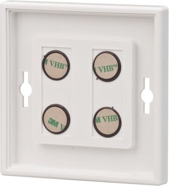 NMC - 8 Inch Wide x 8 Inch High Sign Compatibility, Plastic Square Sign Frame - White - Exact Tooling