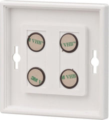 NMC - 8 Inch Wide x 8 Inch High Sign Compatibility, Plastic Square Sign Frame - White - Exact Tooling