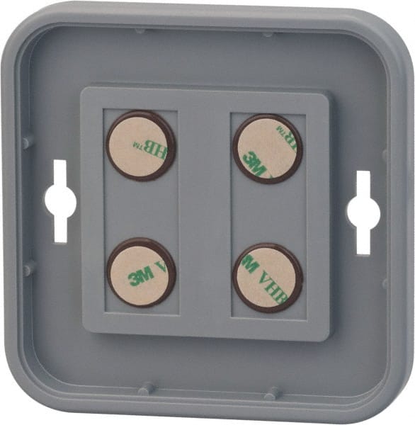 NMC - 4 Inch Wide x 4 Inch High Sign Compatibility, Plastic Round Sign Frame - Gray - Exact Tooling