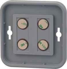 NMC - 4 Inch Wide x 4 Inch High Sign Compatibility, Plastic Round Sign Frame - Gray - Exact Tooling