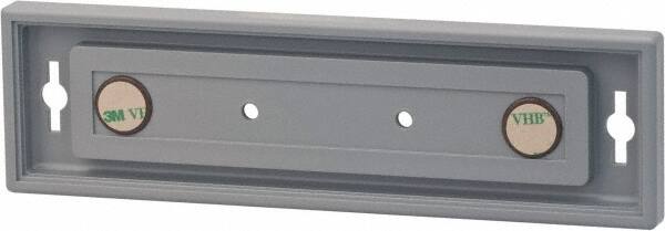 NMC - 8 Inch Wide x 2 Inch High Sign Compatibility, Plastic Square Sign Frame - Gray - Exact Tooling