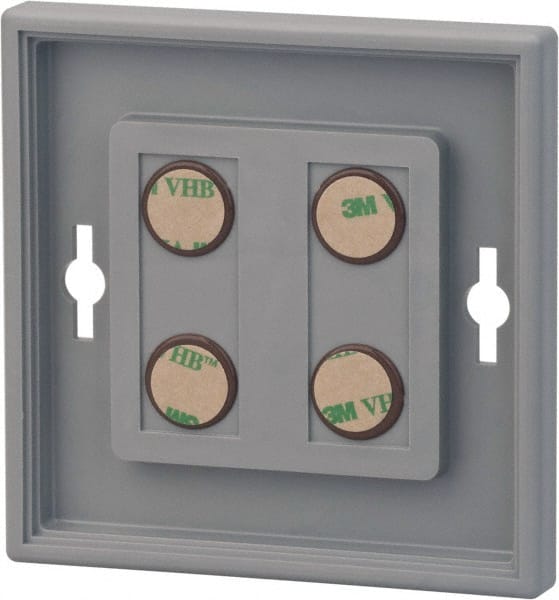 NMC - 8 Inch Wide x 8 Inch High Sign Compatibility, Plastic Square Sign Frame - Gray - Exact Tooling