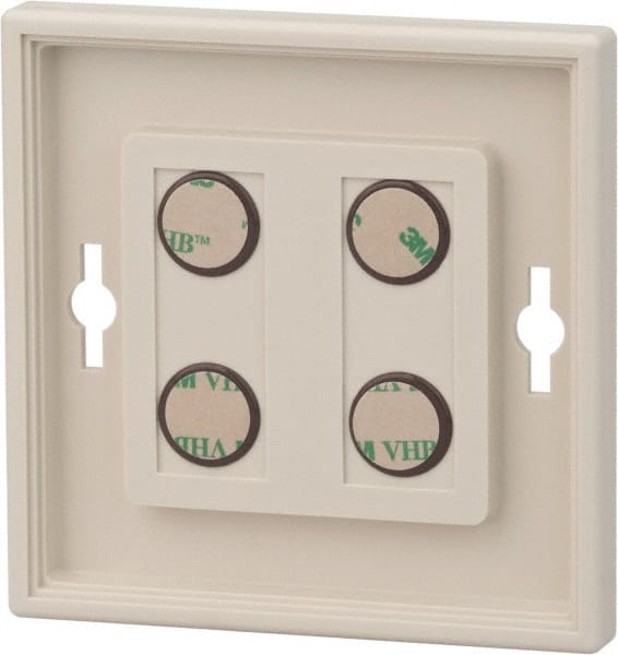 NMC - 4 Inch Wide x 4 Inch High Sign Compatibility, Plastic Square Sign Frame - Almond - Exact Tooling