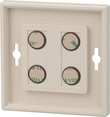 NMC - 4 Inch Wide x 4 Inch High Sign Compatibility, Plastic Square Sign Frame - Almond - Exact Tooling