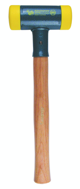 Dead Blow Recoilless Hammer -- 26 oz; Wood Handle; 1-5/8'' Head Diameter - Exact Tooling