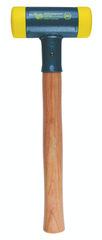 Dead Blow Recoilless Hammer -- 26 oz; Wood Handle; 1-5/8'' Head Diameter - Exact Tooling