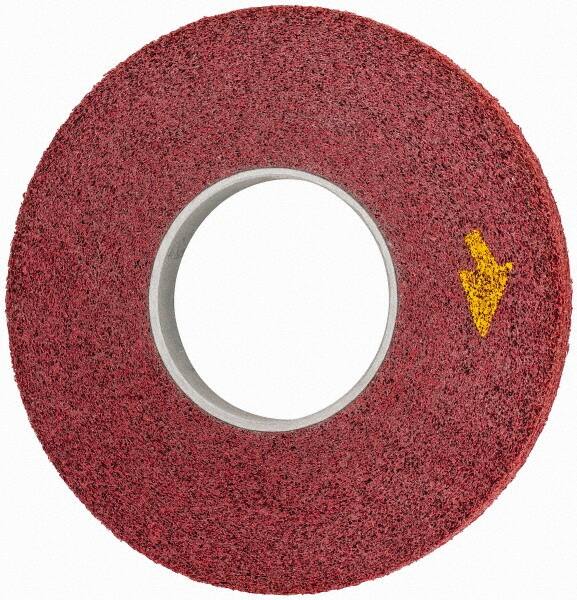 3M - 12" Diam, 1" Face Width, 5" Center Hole, Coarse Grade, Aluminum Oxide Deburring Wheel - Convolute, Medium Density 5 Grade, 3,000 RPM - Exact Tooling