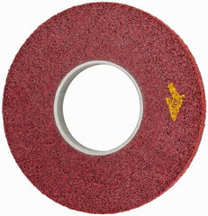 3M - 12" Diam, 1" Face Width, 5" Center Hole, Coarse Grade, Aluminum Oxide Deburring Wheel - Convolute, Medium Density 5 Grade, 3,000 RPM - Exact Tooling