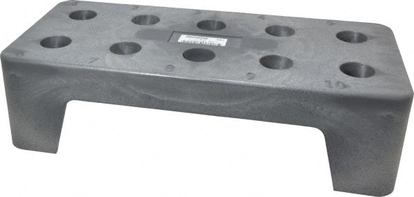 Made in USA - 10 Tool Capacity, Toolholder Size 30, Portable Plastic Tool Holder Rack and Tray - 16 Inch Long x 7 Inch Wide x 5 Inch High - Exact Tooling