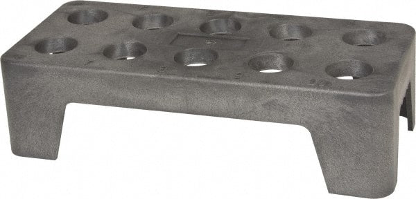 Made in USA - 10 Tool Capacity, Toolholder Size 40, Portable Plastic Tool Holder Rack and Tray - 16 Inch Long x 7 Inch Wide x 5 Inch High - Exact Tooling