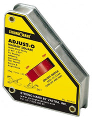 Strong Hand Tools - 3-3/4" Wide x 1" Deep x 4-3/8" High Magnetic Welding & Fabrication Square - 30 Lb Average Pull Force - Exact Tooling
